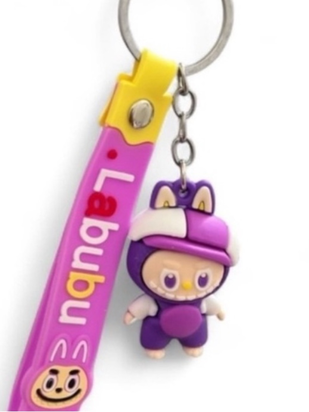Purple Character Keychain for Kids - Cute Strap Charm NWT NEW